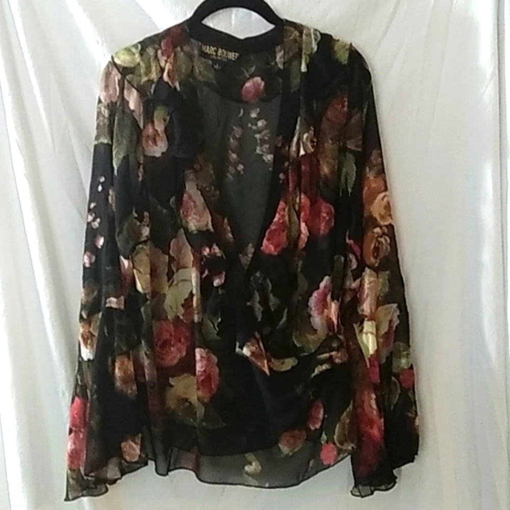 PRETTY CHIFFON FLORAL BLOUSE